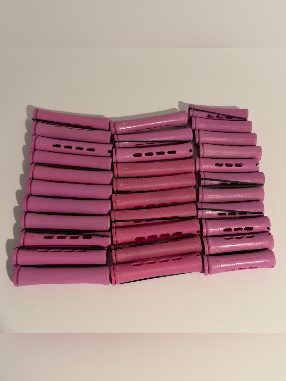 Pink Hair Perm Rods 32 Pieces 3 1/4” 2 1/2” Cold Wave Rod With Lid